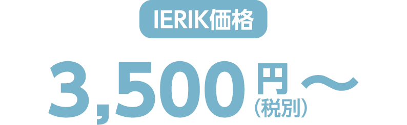 ierik価格 3,500円（税別）〜