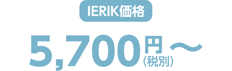 ierik価格 5,700円（税別）〜