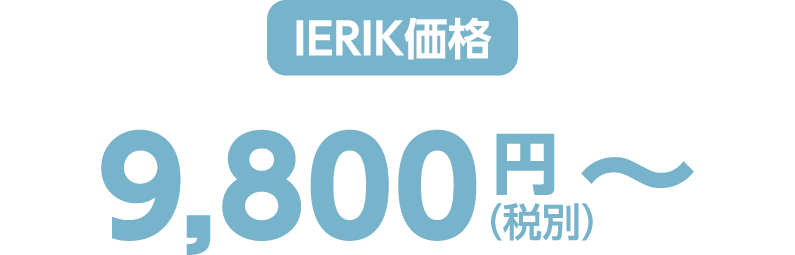 ierik価格 9,800円（税別）〜