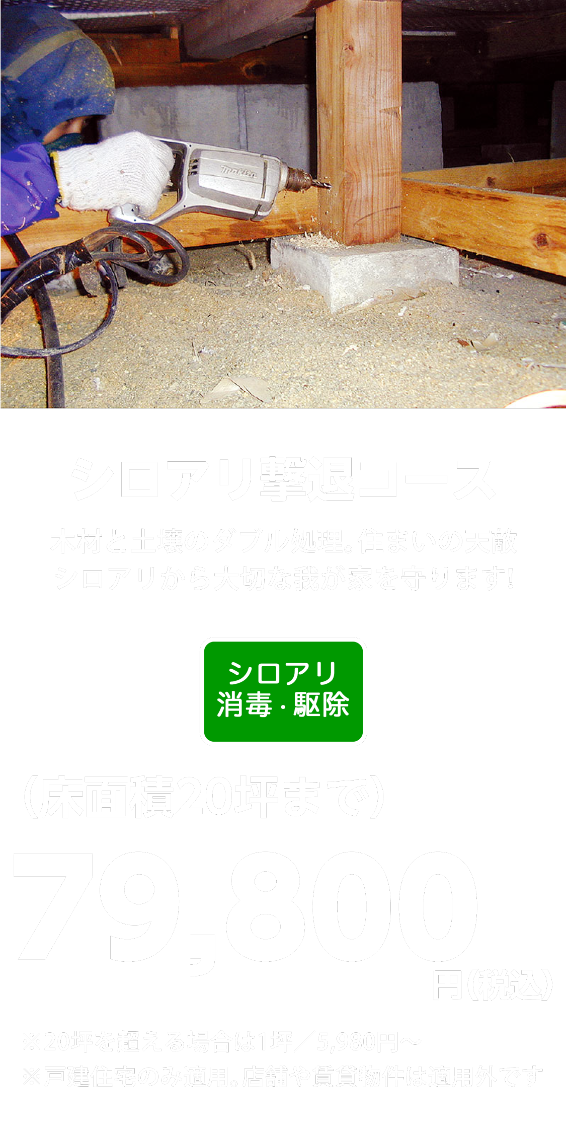 シロアリ撃退コース 79,800円(税込)