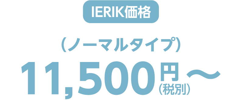 ierik価格 （ノーマルタイプ）11,500円（税別）〜