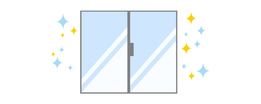 窓ガラスクリーニング（内・外両面）